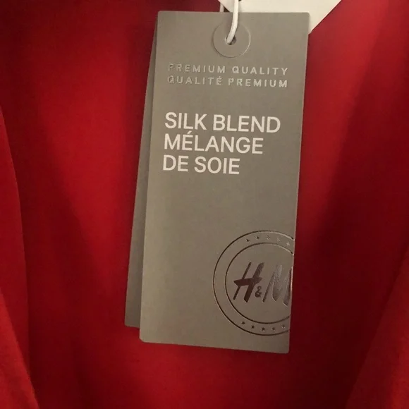 ❤️NWT H&M Red Silk Dress ❤️ - Picture 4 of 5